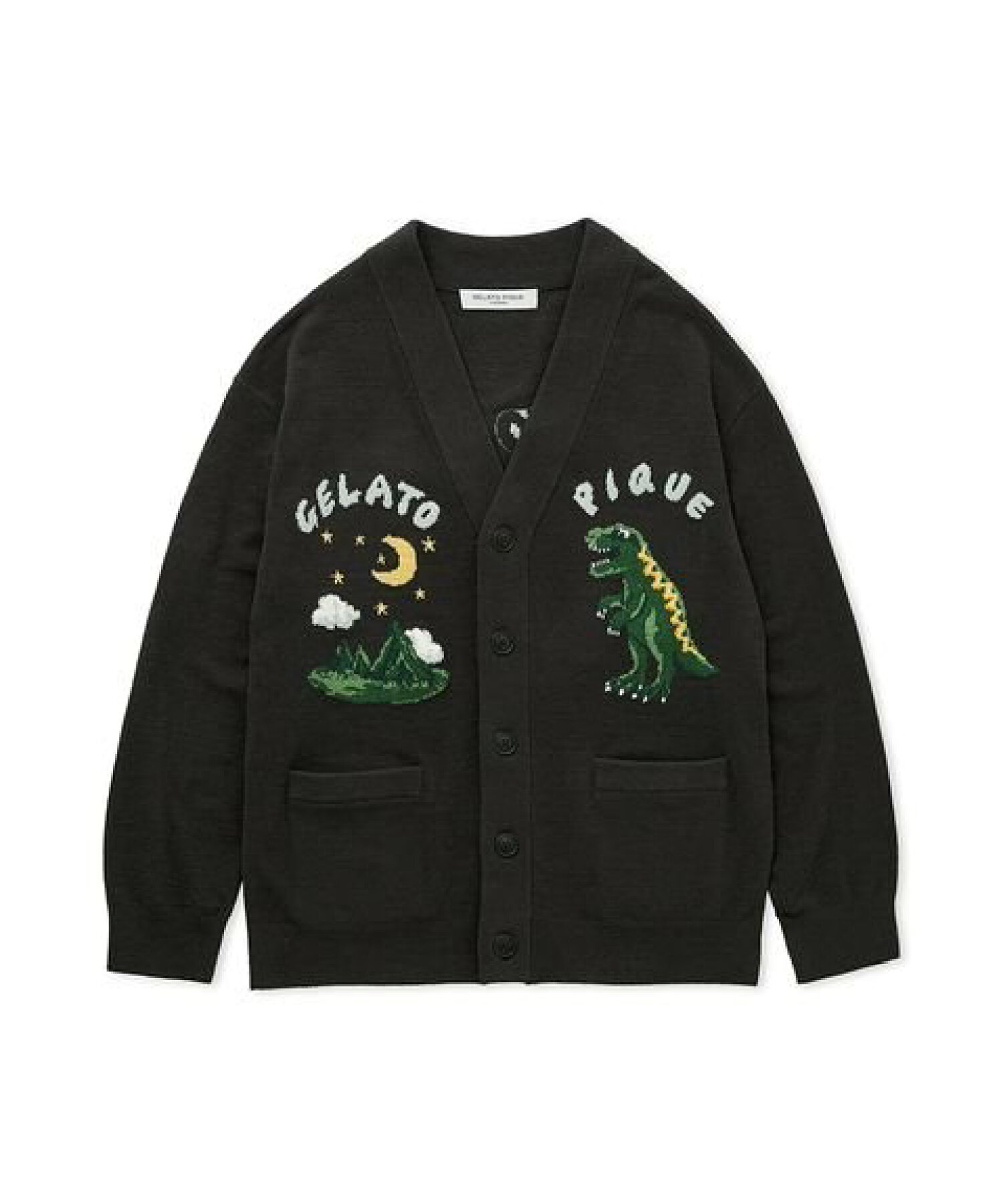 【HOMME】エアモコダイナソージャガードカーディガン